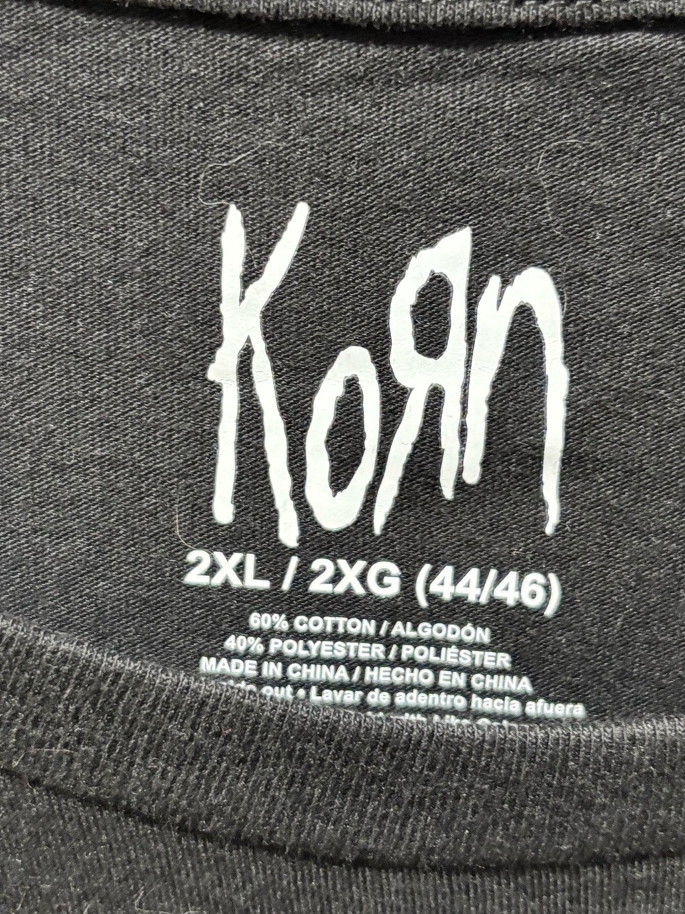 Hot Topic Korn Shadow Man T-Shirt Black Size 2XL Rock Punk Band Tee Y2K New Tags - Picture 4 of 6